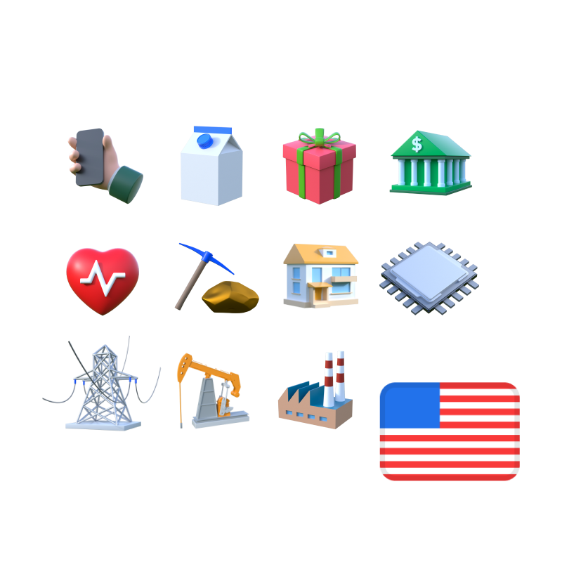 미국의 11개 대표 산업